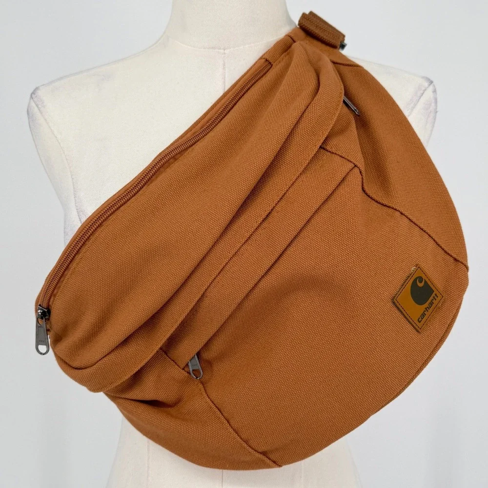 Carhartt WIP Canvas Sling Crossbody Bag Brown Duck Messenger Hip Pack